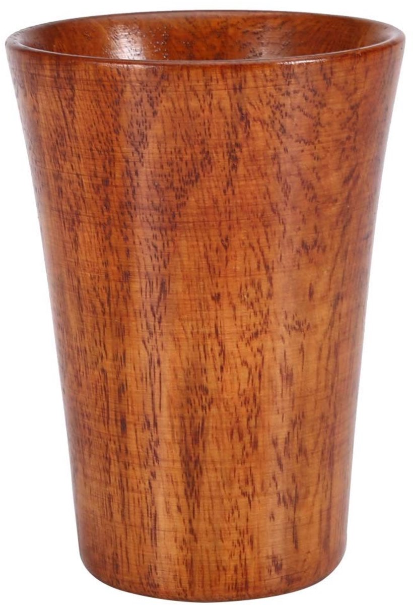 Dailygoods- Theekop Handgemaakt - Houten Theekop - Koffiekop - Waterglas - Uniek Design - 2,8 oz / 80 g - 7,5 x 13 cm - Houten Beker