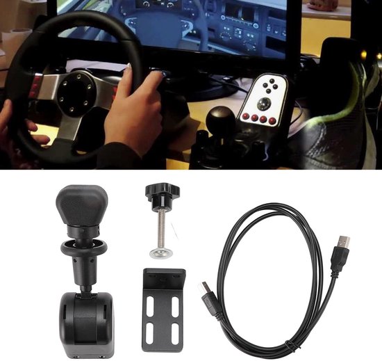 Solidchoice - Dailygoody - USB Handrem voor Gaming - Compatibel met G27 G29 G920 G923 - Zwart - Handrem voor Sim Racing - Voor Truck Simulator - USB PC Handrem van Solidchoice — afbeelding 5