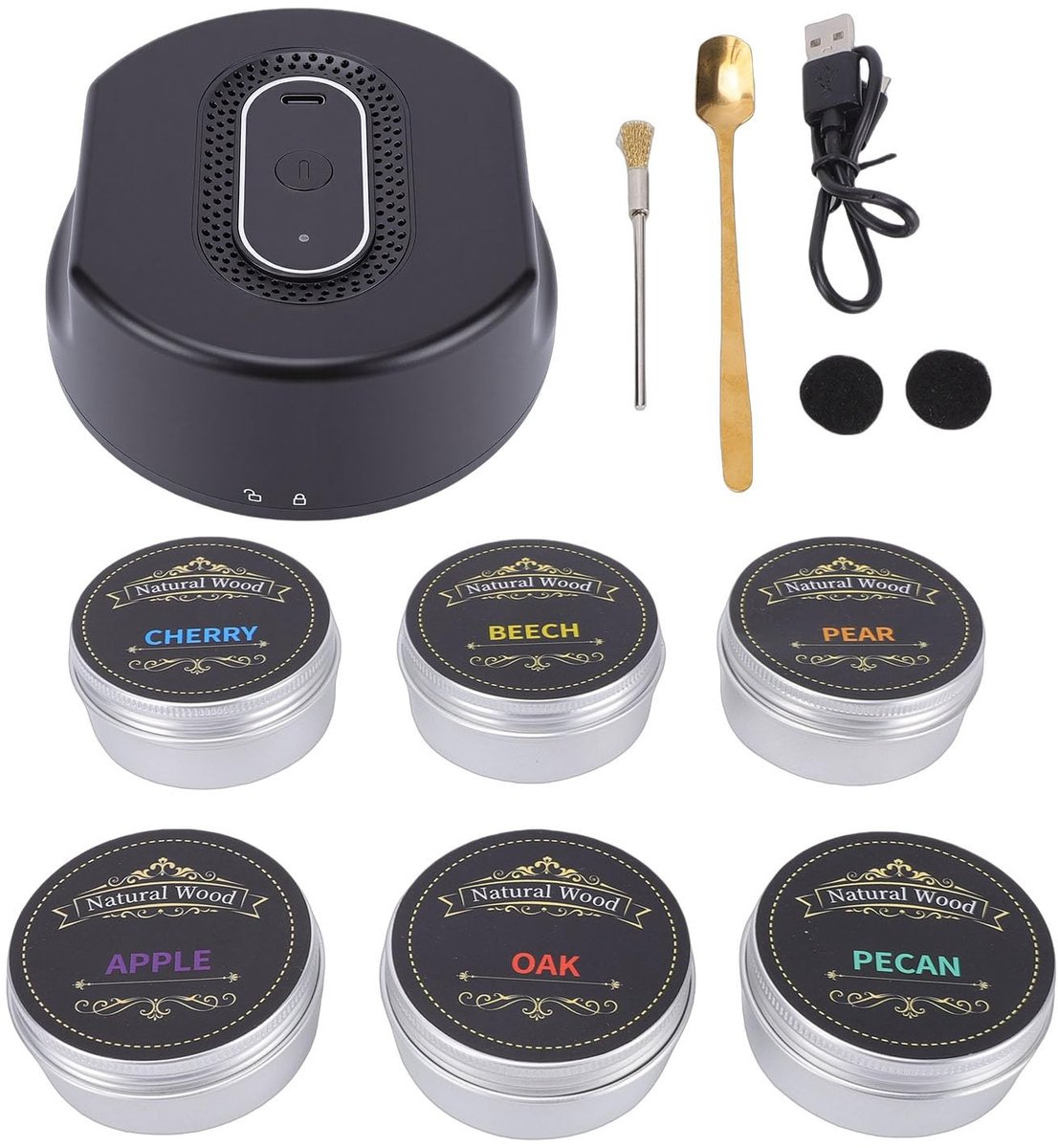Dailygoods - Elektrische Whisky Roker Kit met Houtsnippers