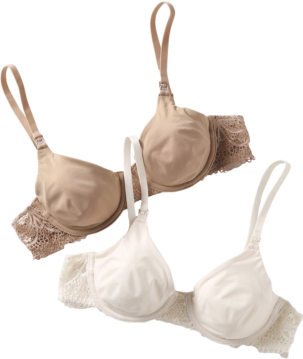 Envie de fraise Set - 2 beha's - zwangerschaps - borstvoeding - microvezel - kant