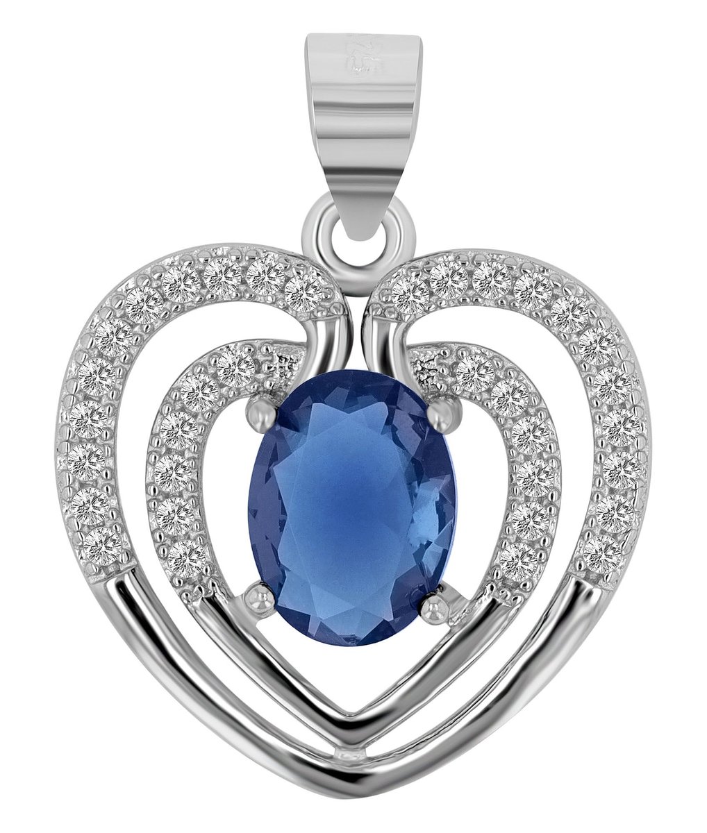 AKZENT Akzent dames hanger Tilla echt zilveren hanger hart met rhodium-plated zirkonia