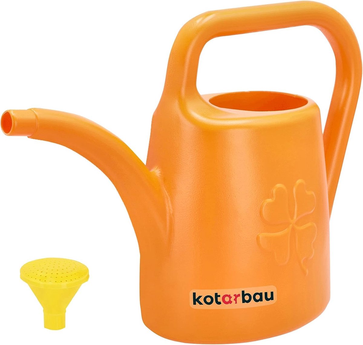 KOTARBAU® Gieter, Kunststof, 4,5 L, Oranje, Plantengieter, Afneembare Broes, Voor Binnen En Buiten, Bloemengieter, Gieter voor Binnen, Ergonomisch Ontwerp
