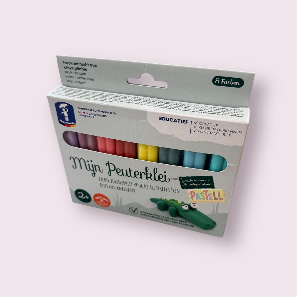JUNIORKNET basic, 8 kleuren - 8 x 33 gram - pastel