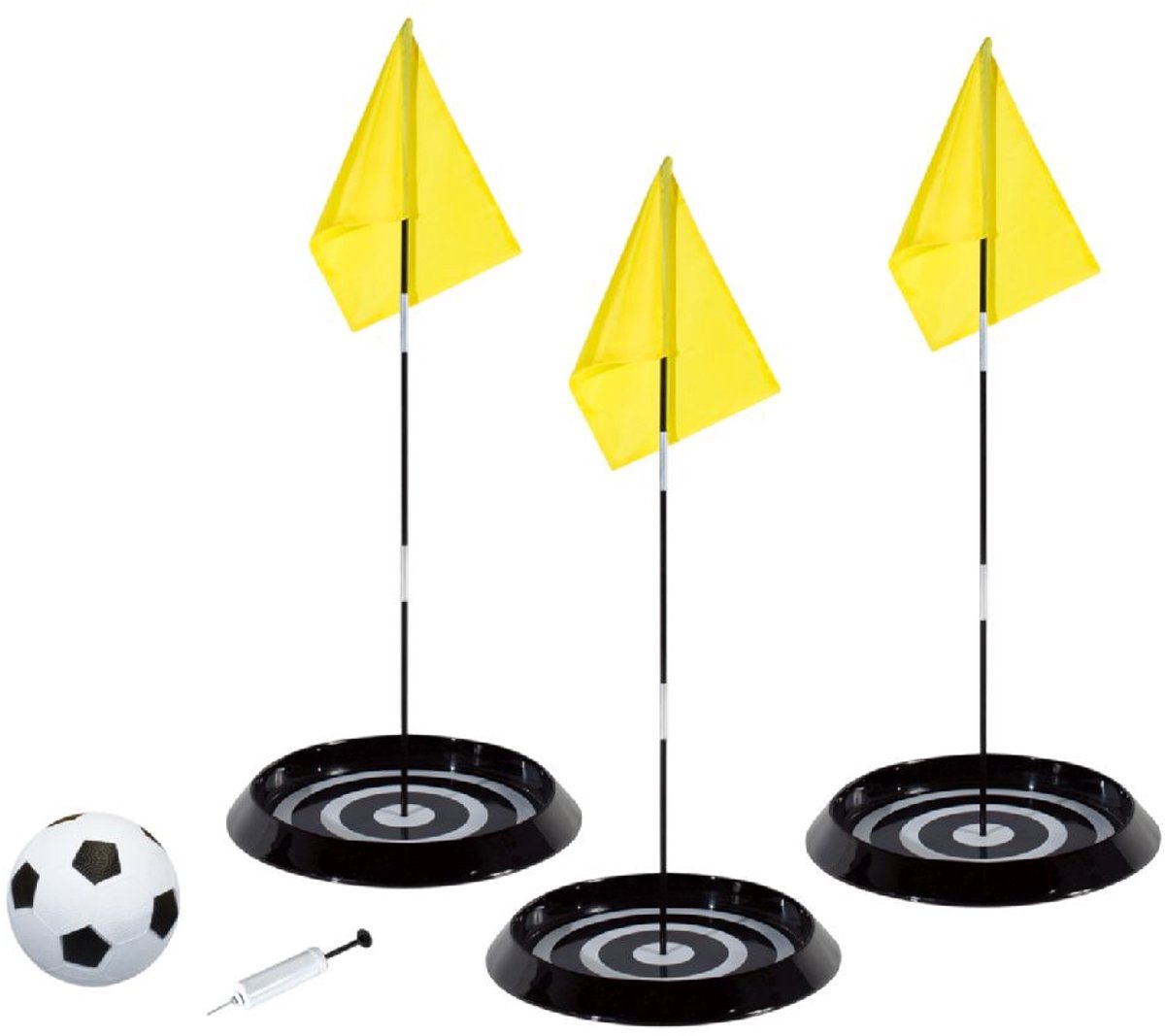 Outdoor Play voetbalspel Foot Golf set met doelen en bal.