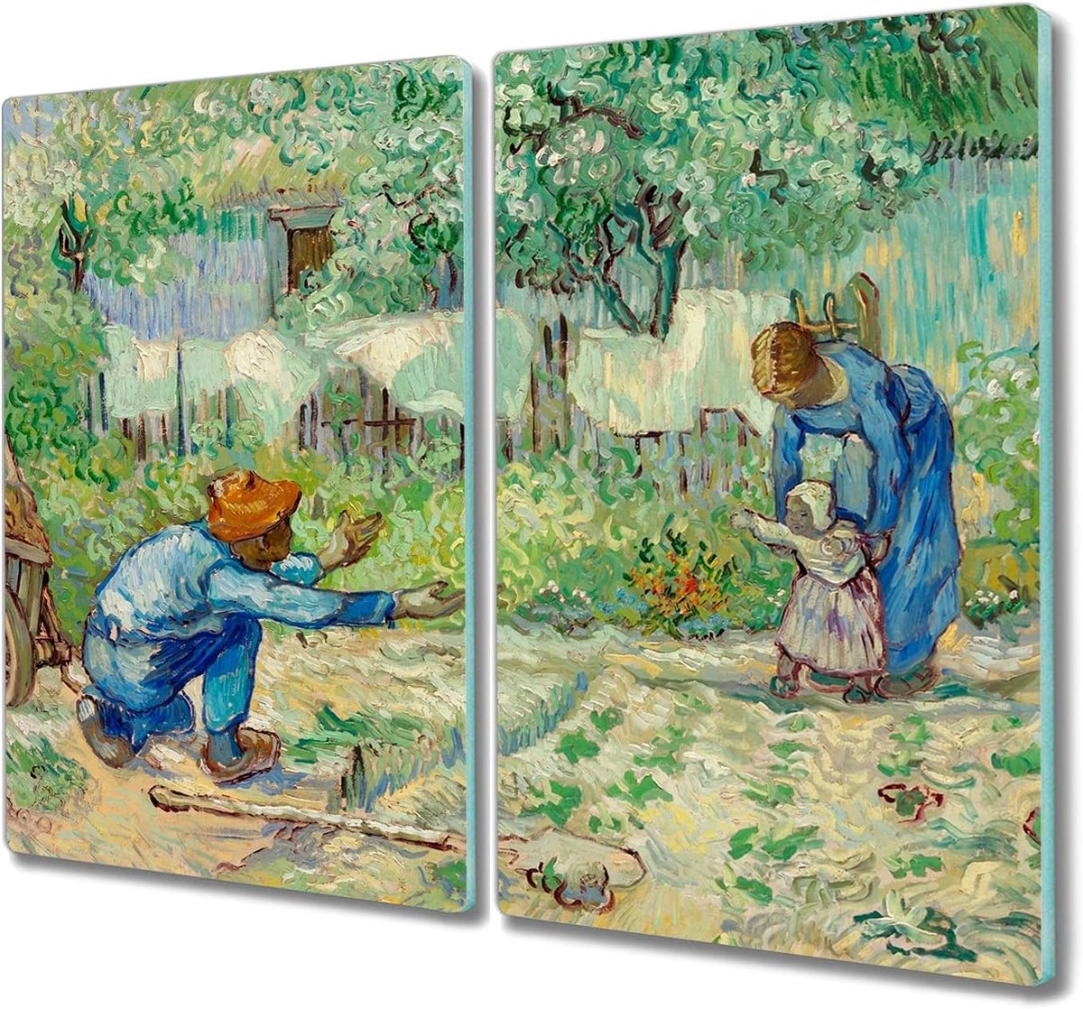 Glazen snijplank - Kookplaatafdekking Keukenplank - Keukenwerkblad Beschermen - Gehard Veiligheidsglas - 2x30x52cm