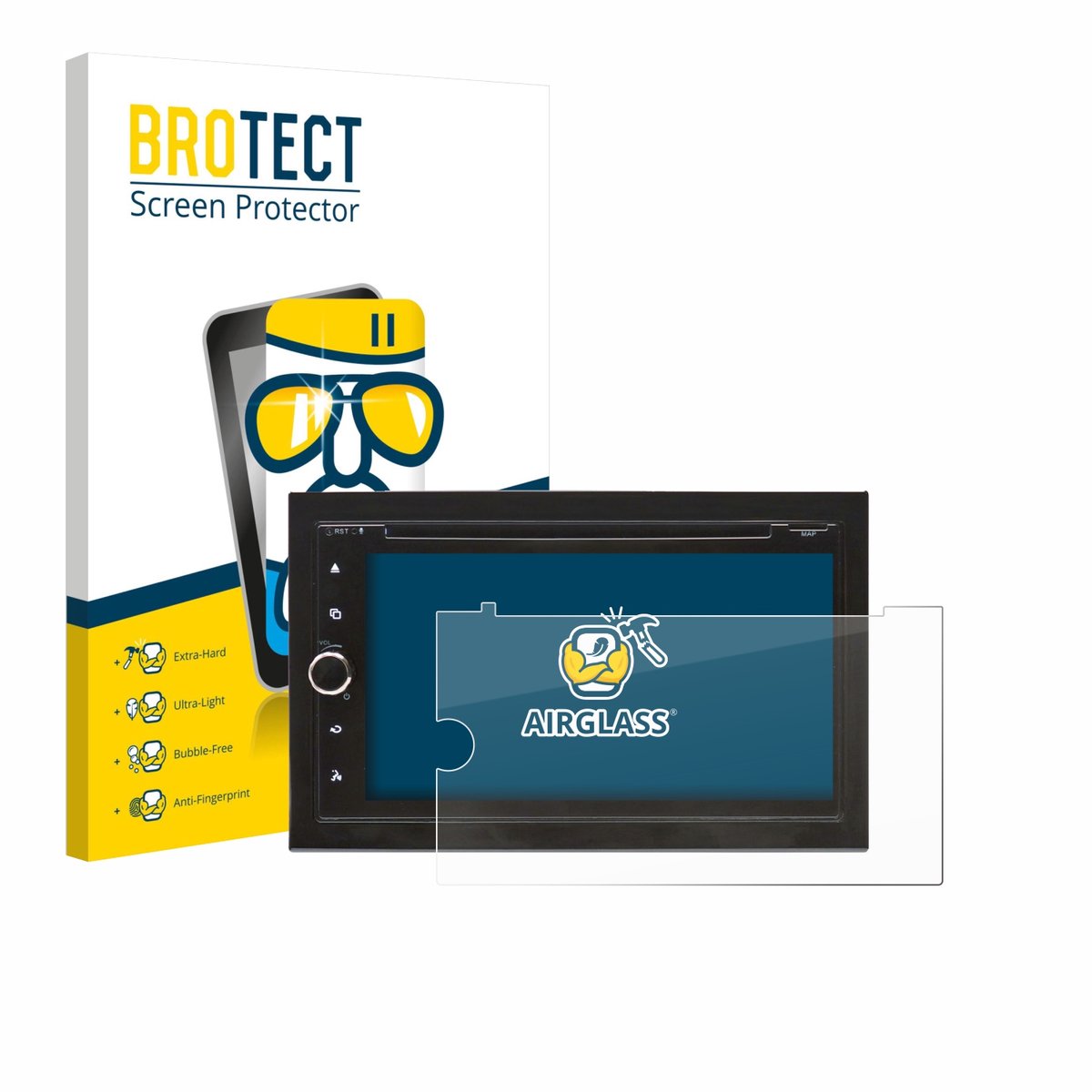 Screenprotector voor Blaupunkt Vienna 700 DAB Beschermglas transparant