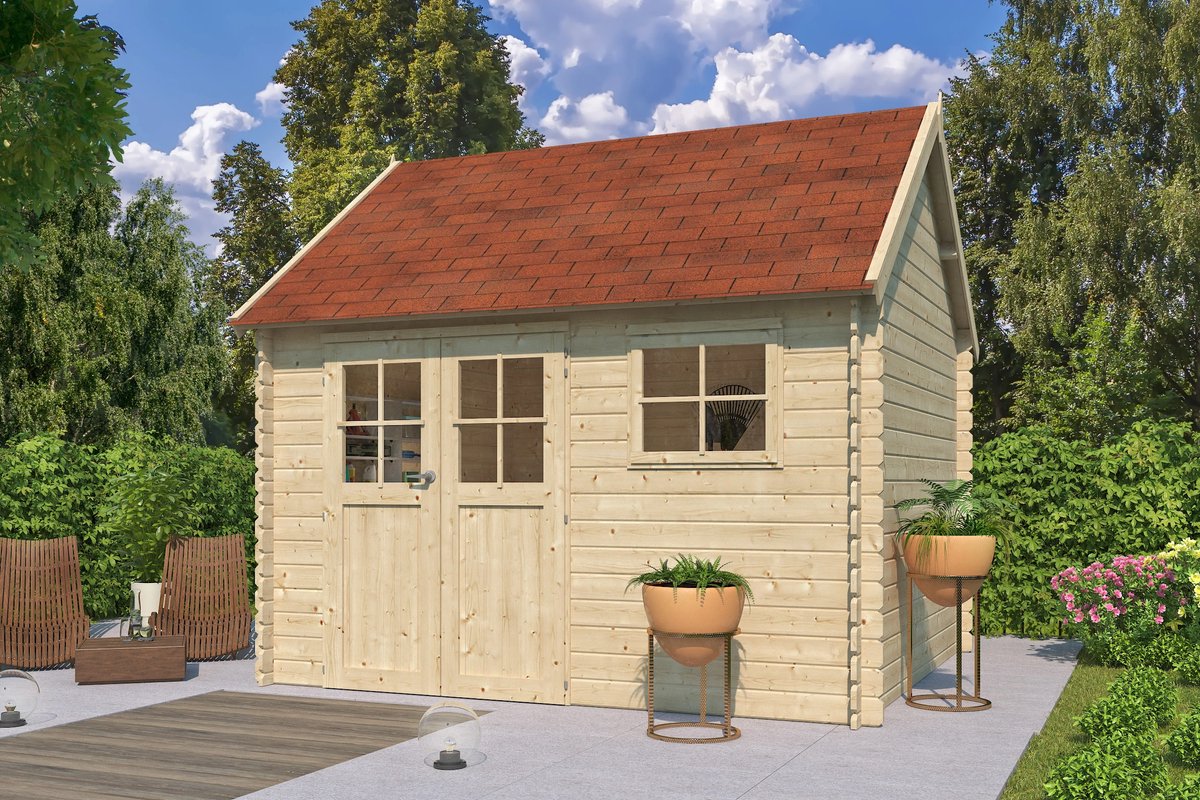 Woodlands Blokhut Coventry L 355 x 320 cm Wanddikte 28 mm