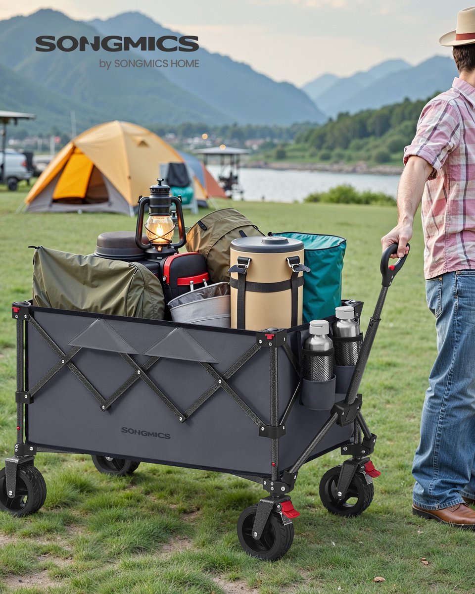 SONGMICS GFW115G01 Opvouwbare Bolderkar 150 Liter