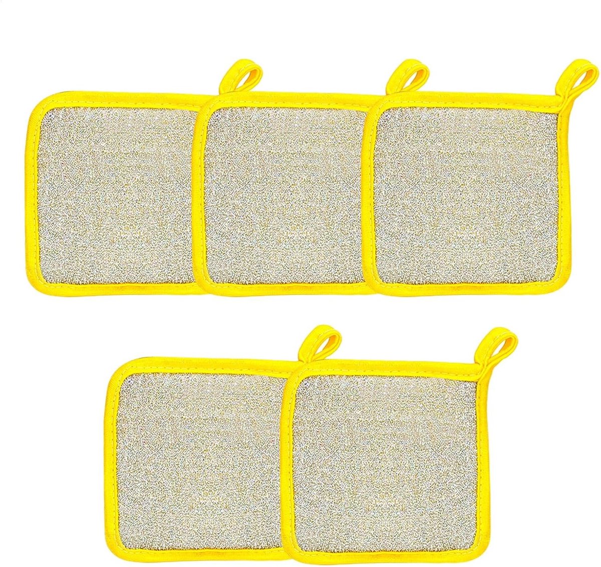 Schoonmaakspons Set - Vaatdoeken - Keuken Reinigen - Dubbellaags Sponsontwerp - 12x12cm - A