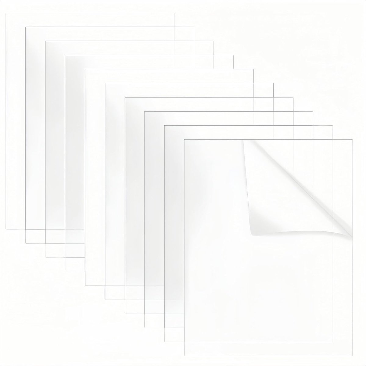 Acryl Platen - Kunststof Glas - Display en Bescherming - 10 Stuks Set - 1 mm Dik - Transparant