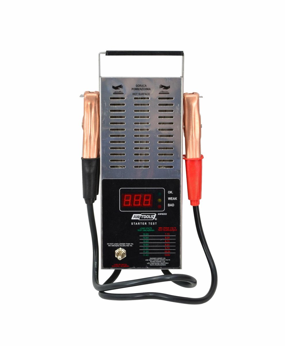 Awtools AW16202 Serie - Digitale Accutester - 12V - LED-scherm - Metalen Behuizing