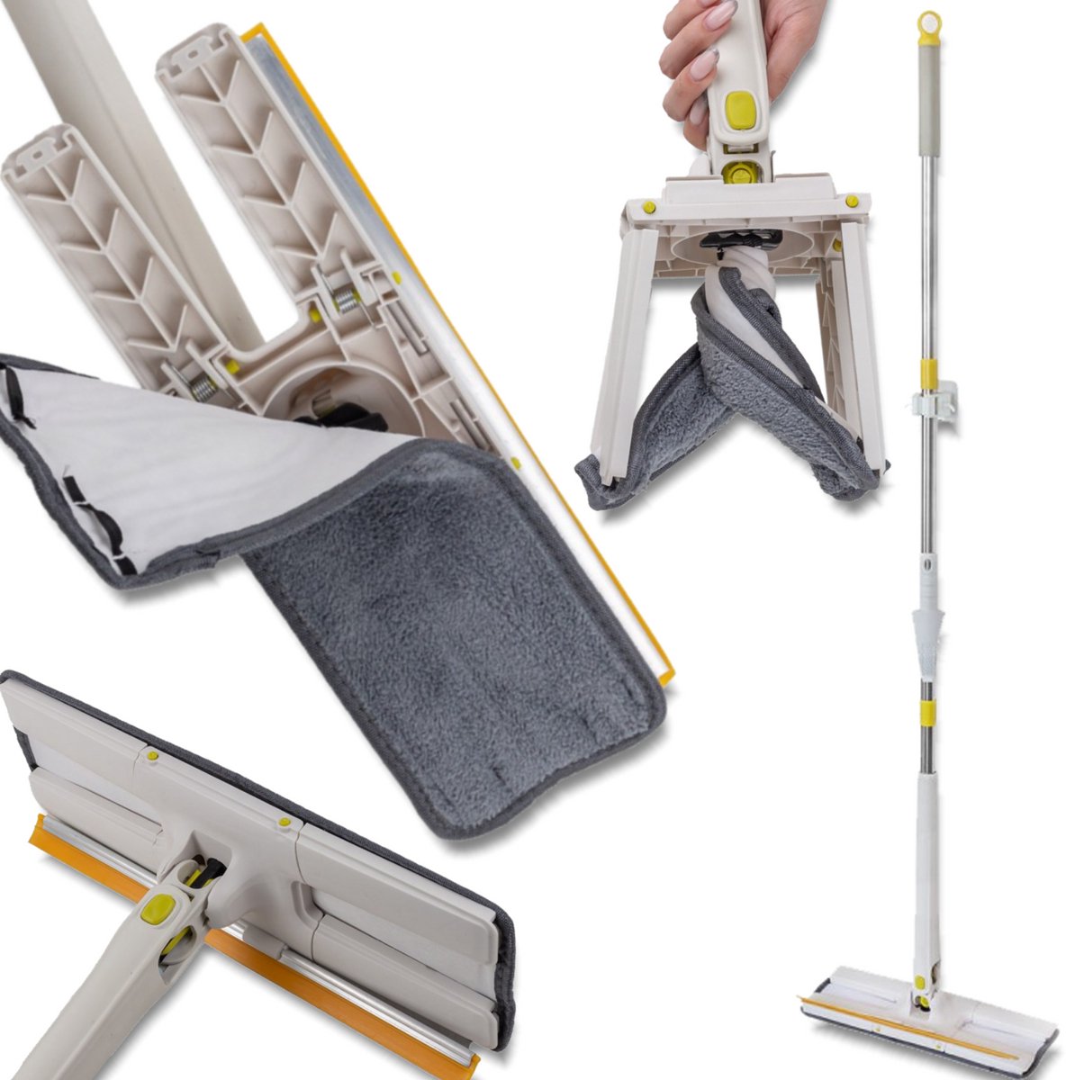 WMC X TWIST Serie - Vloerreiniger - Obrotowy Mop - 360° Draaibare Kop - Met Wringmechanisme
