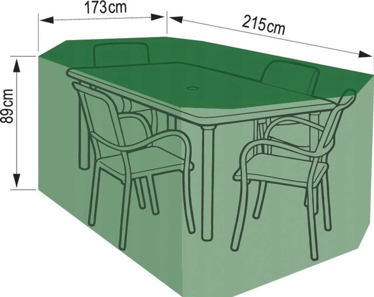 Flo Tuinmeubelhoes - 215x173x89 cm - Waterdicht - UV-bestendig Groen