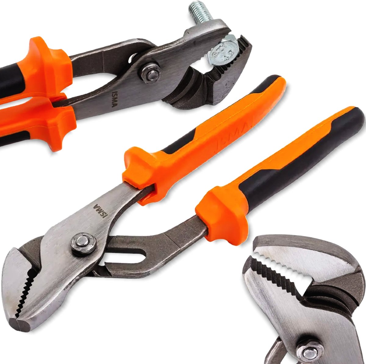 ISMA - Universele Steltang - Ergonomische Handgreep - 200mm - CrV Staal