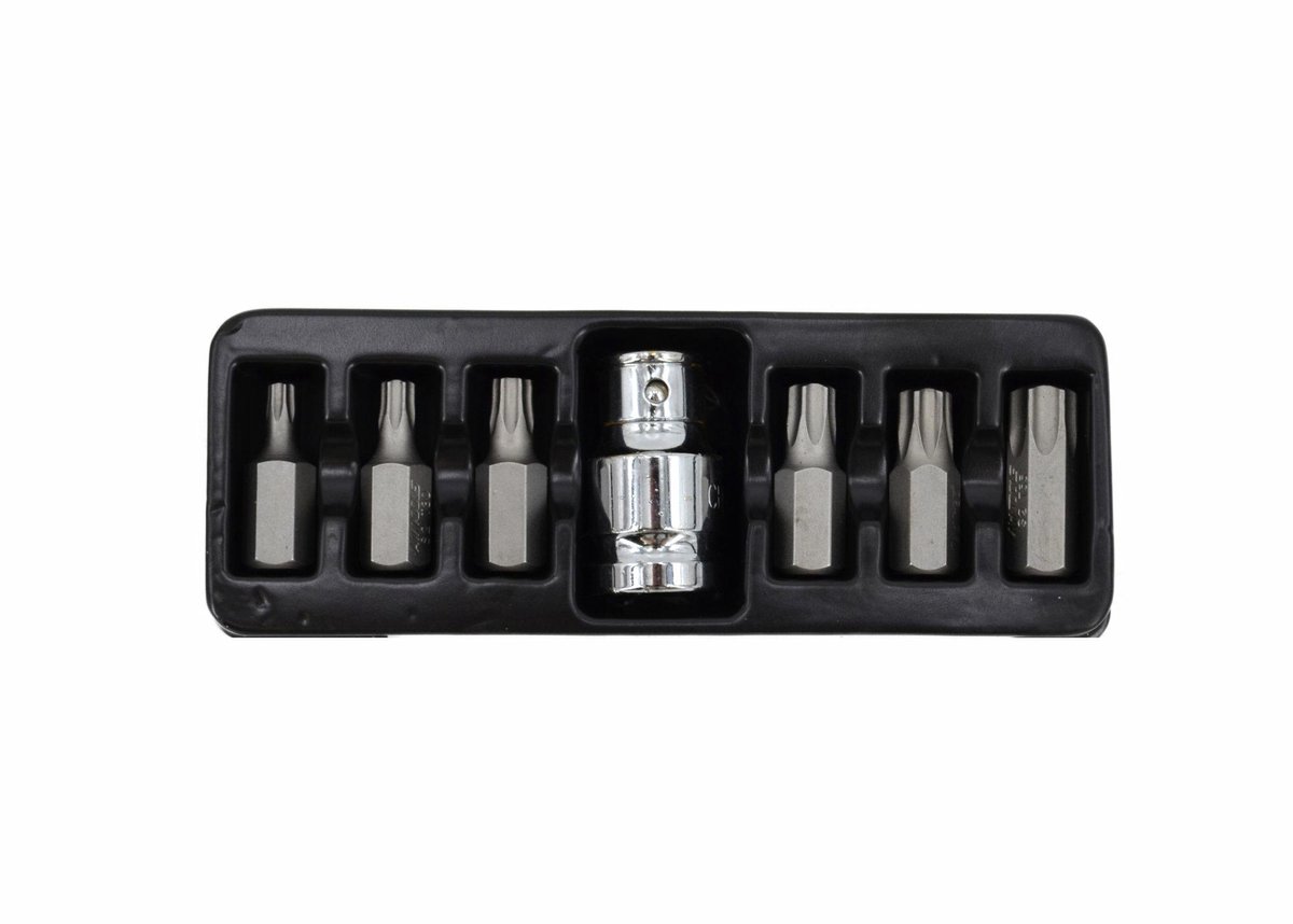 Awtools Black Line - Torx Set - 7-delige + Adapter