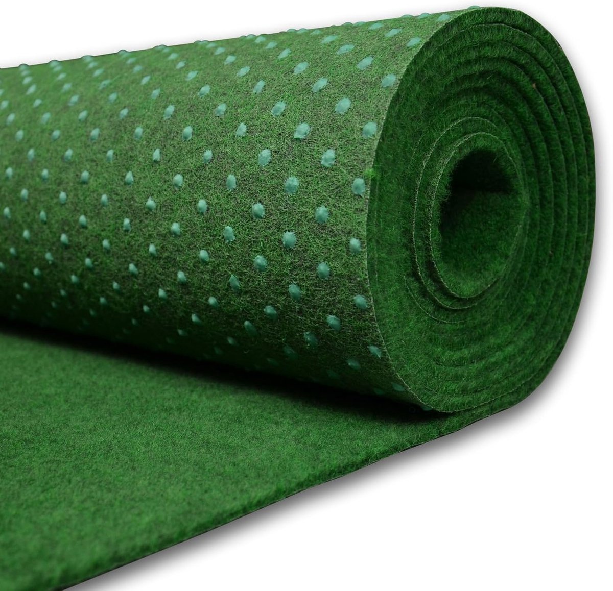 Kunstgras Tapijt - Vliesgras Balkon - Buiten Gebruik - Waterdoorlatend Met Noppen - 350x200 cm - Mos Groen