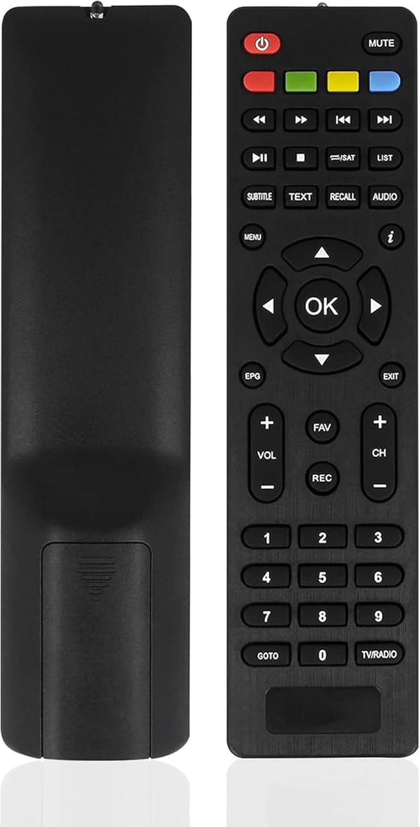 Afstandsbediening - Universele afstandsbediening - TV bedienen - 10 meter bereik - 17 x 6 x 2 cm - zwart