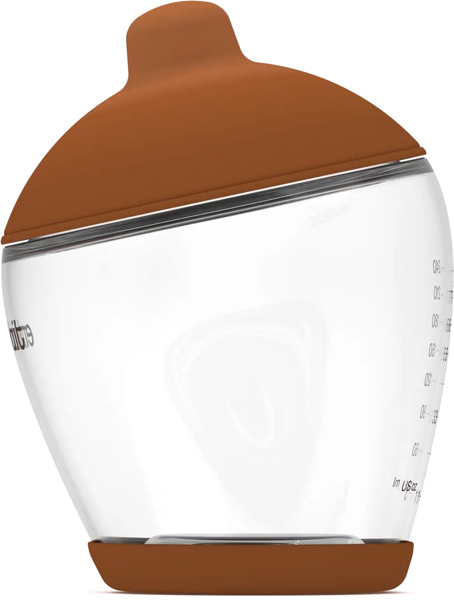 Emulait Classic Babyfles - Kleur: Deep - Maat: 5 - 240 ml - borstvormig - natuurlijk voeden - anti-koliek - bpa-vrij
