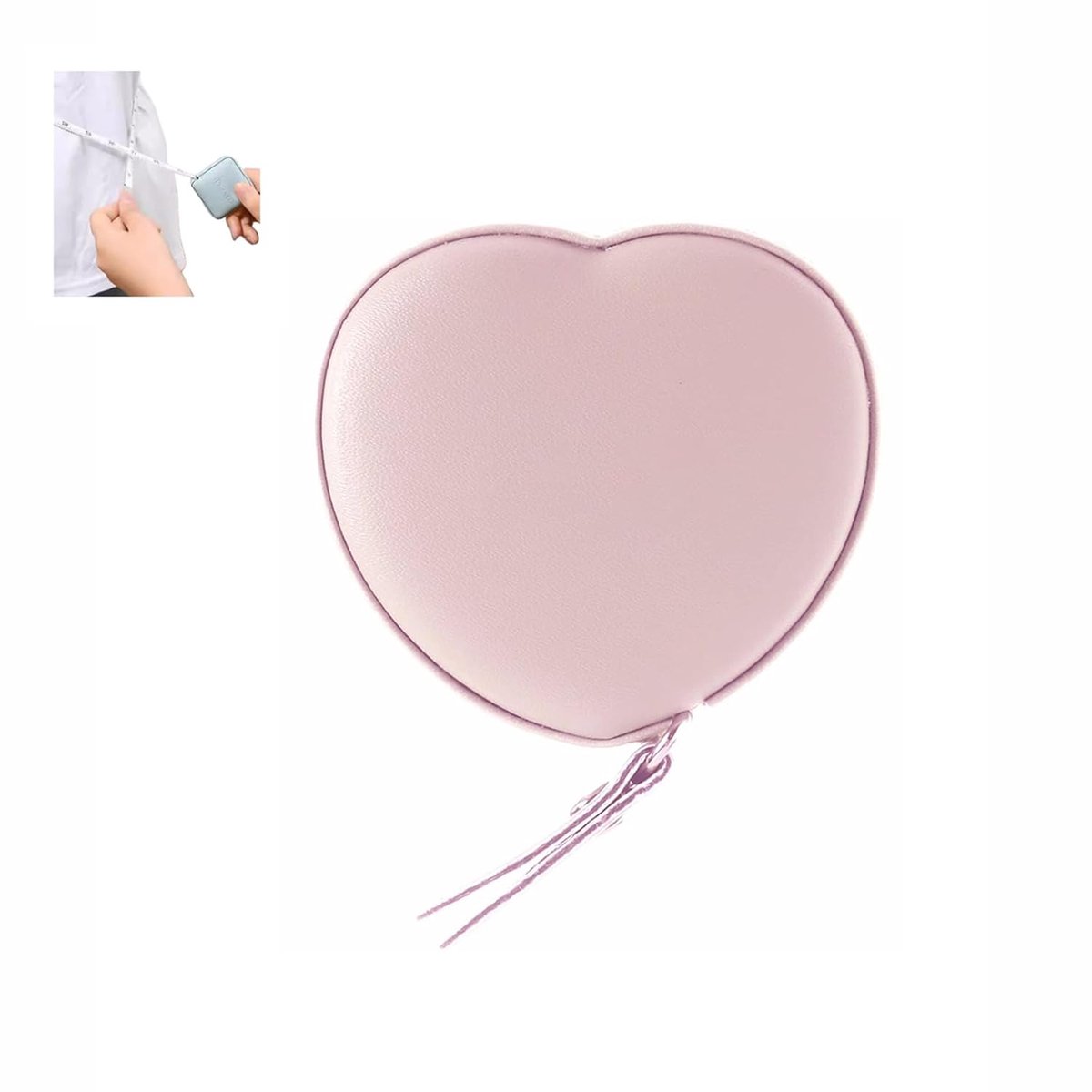 Zacht Meetlint - Lichaamsmeter Naai - Kleding Maat - Automatische Vergrendeling - 150 cm Dubbele Schaal - Hartvorm Roze