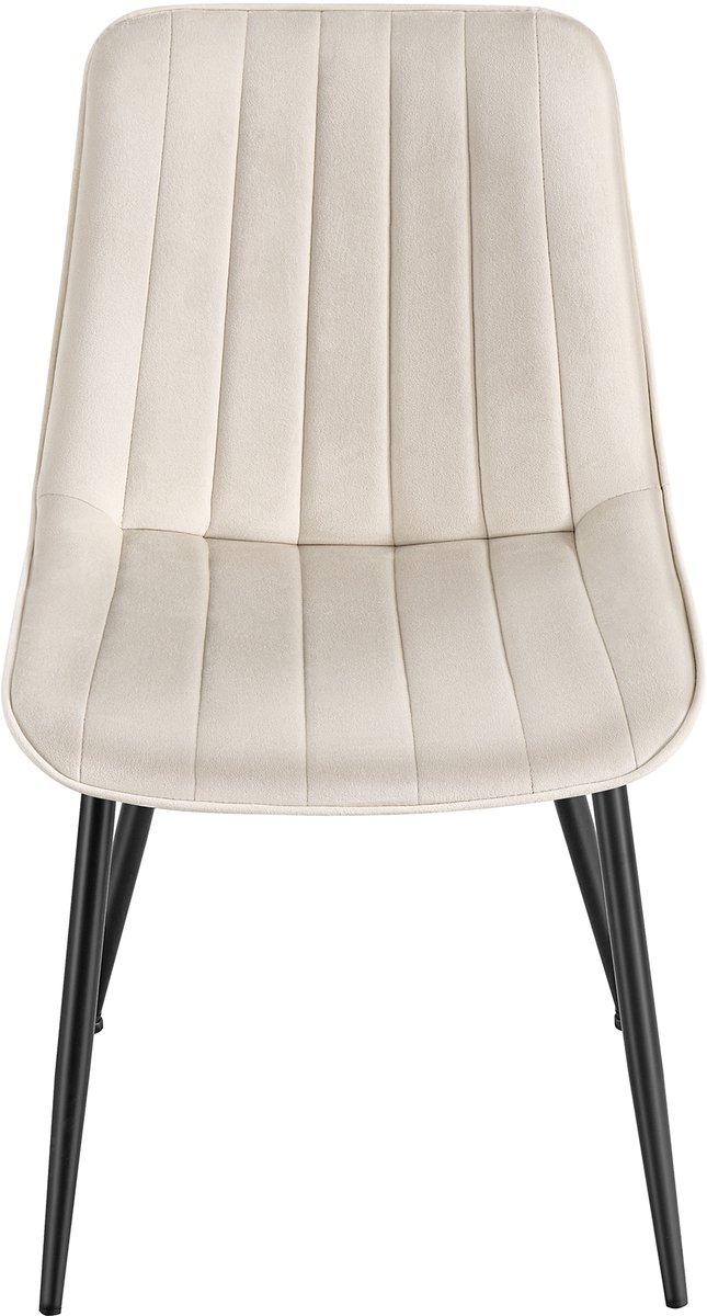 SONGMICS - Eetkamerstoelen - Ergonomische Rugleuning - Stalen Poten