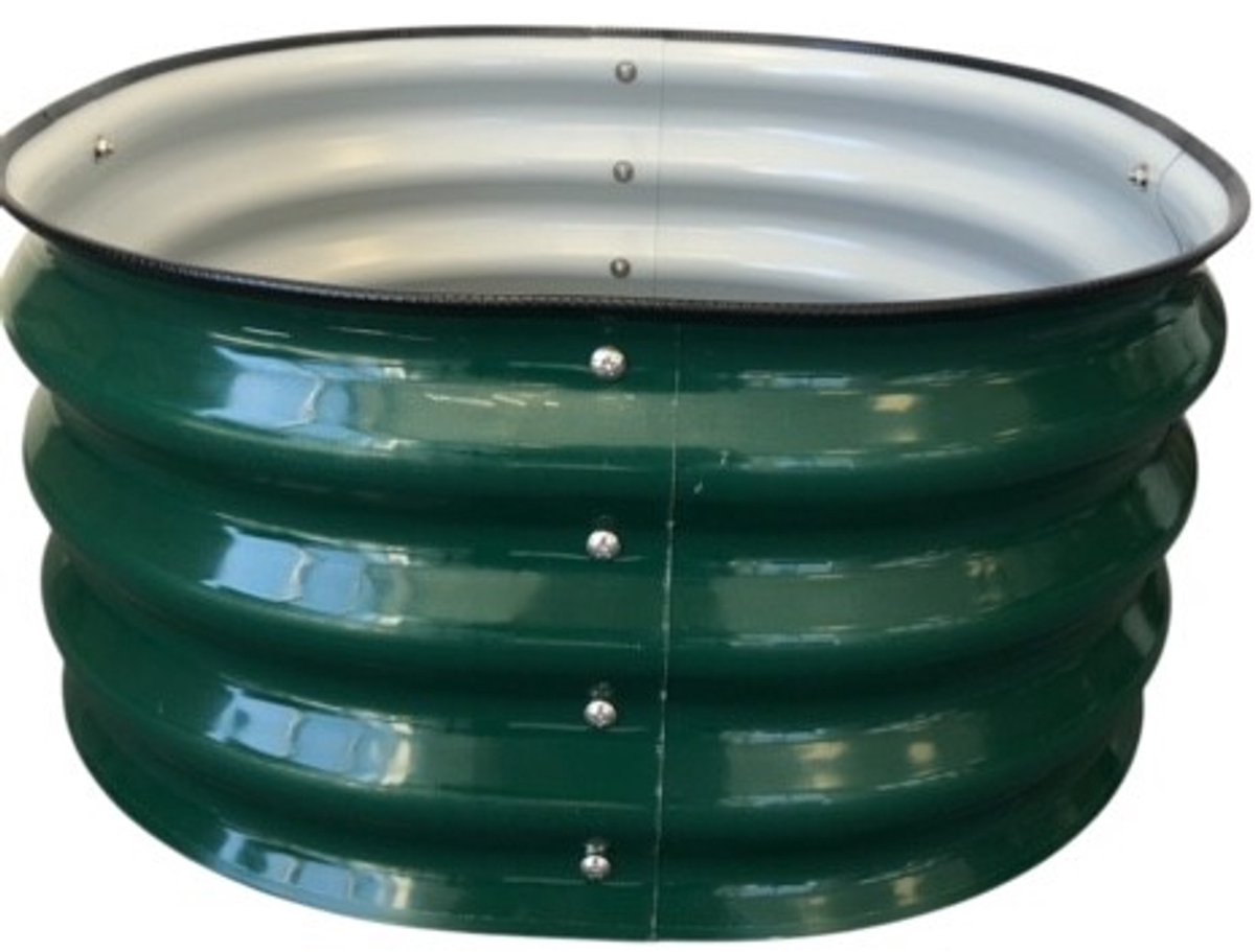 Dutchlander Metalen verhoogde kweekbak 60 cm x 28 cm donkergroen