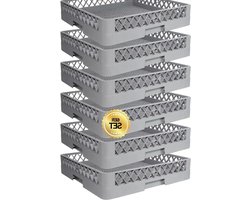 Bestekmanden Set - Vaatwassermanden Klein - Gastronomie Keuken - Fijnmazig Stapelbaar - 50 x 50 cm