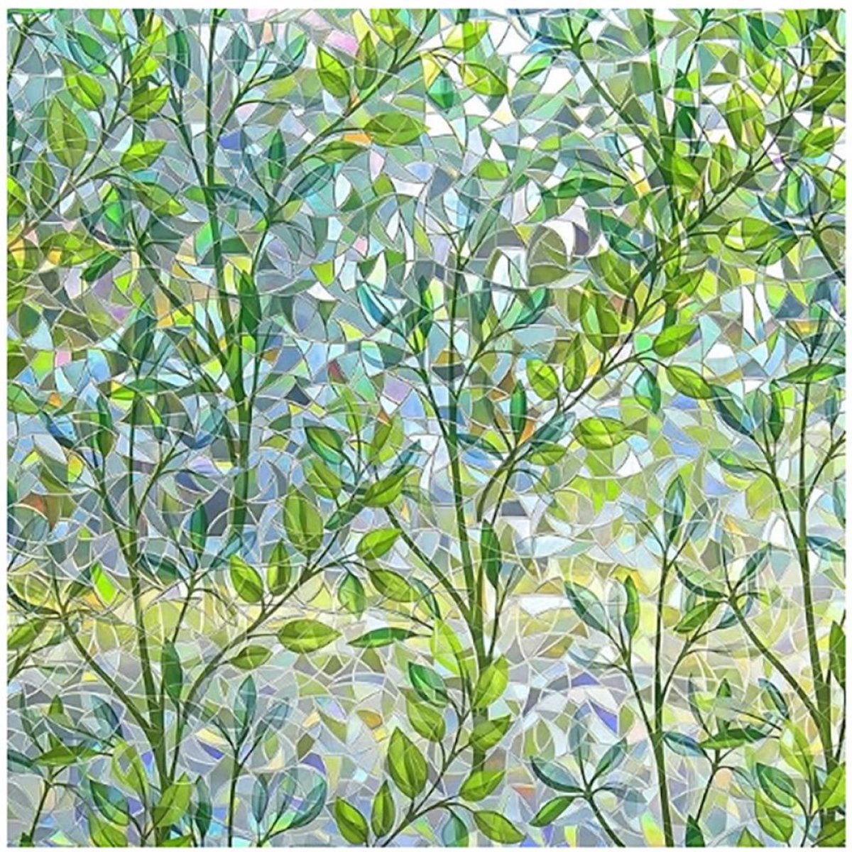 Raamfolie Privacy – Groen (Halfdoorzichtig) – 45 cm x1 m – Statisch Zelfklevend