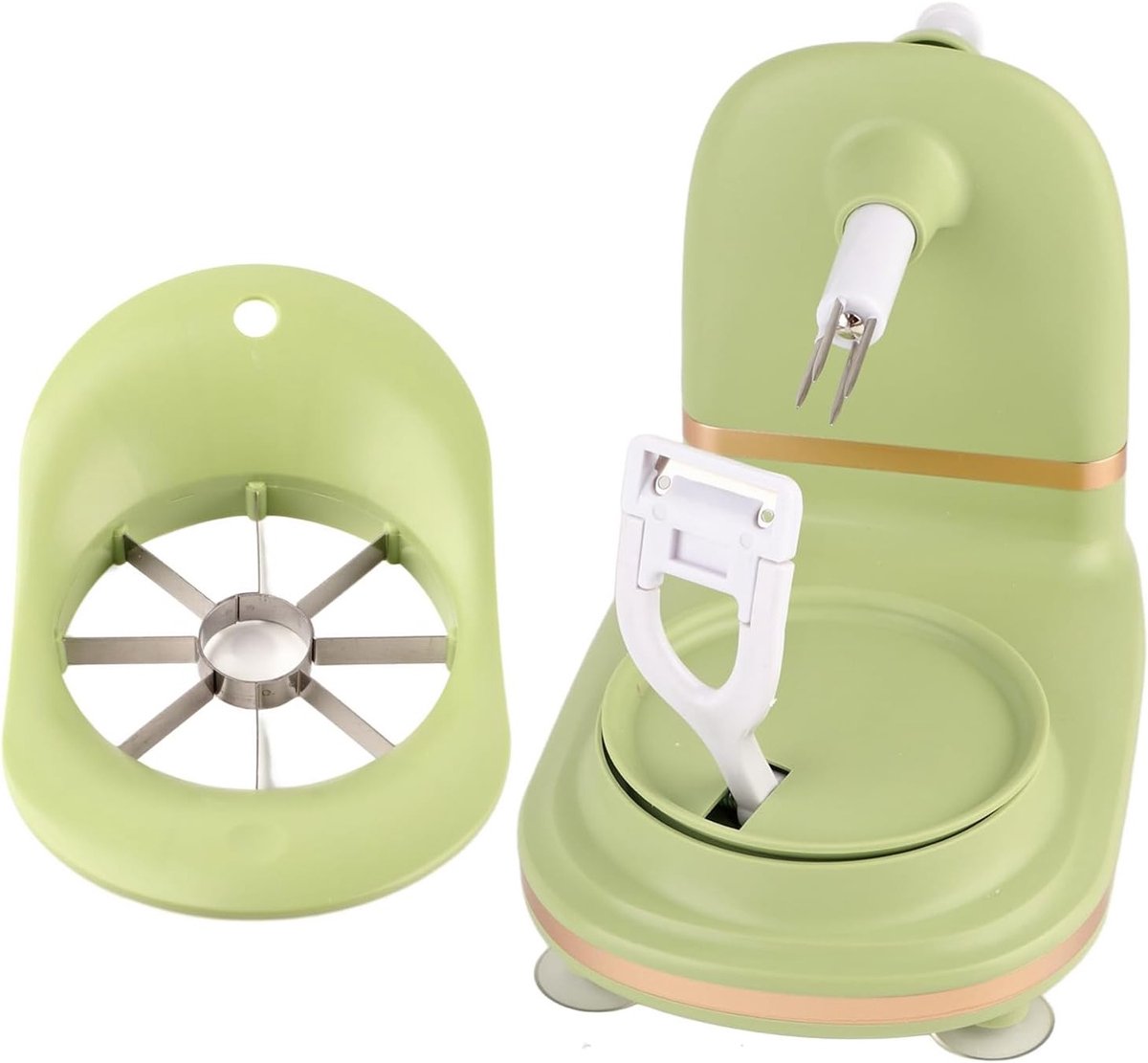 Handmatige Appelschiller met Fruit Snijder - Multifunctionele RVS Appelschiller voor de Keuken, Ideaal voor Fruit en Groenten