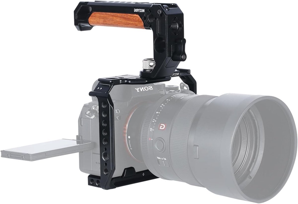 Aluminium Camera Cage Kit voor Sony Alpha 7 IV en 7S III met Top Handle en Video Rig Accessoires