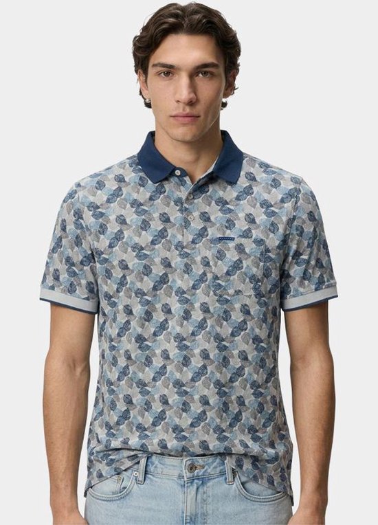 Baileys Polo heren Blauw Poloshirt 2-tone Pique, all o 615229/650