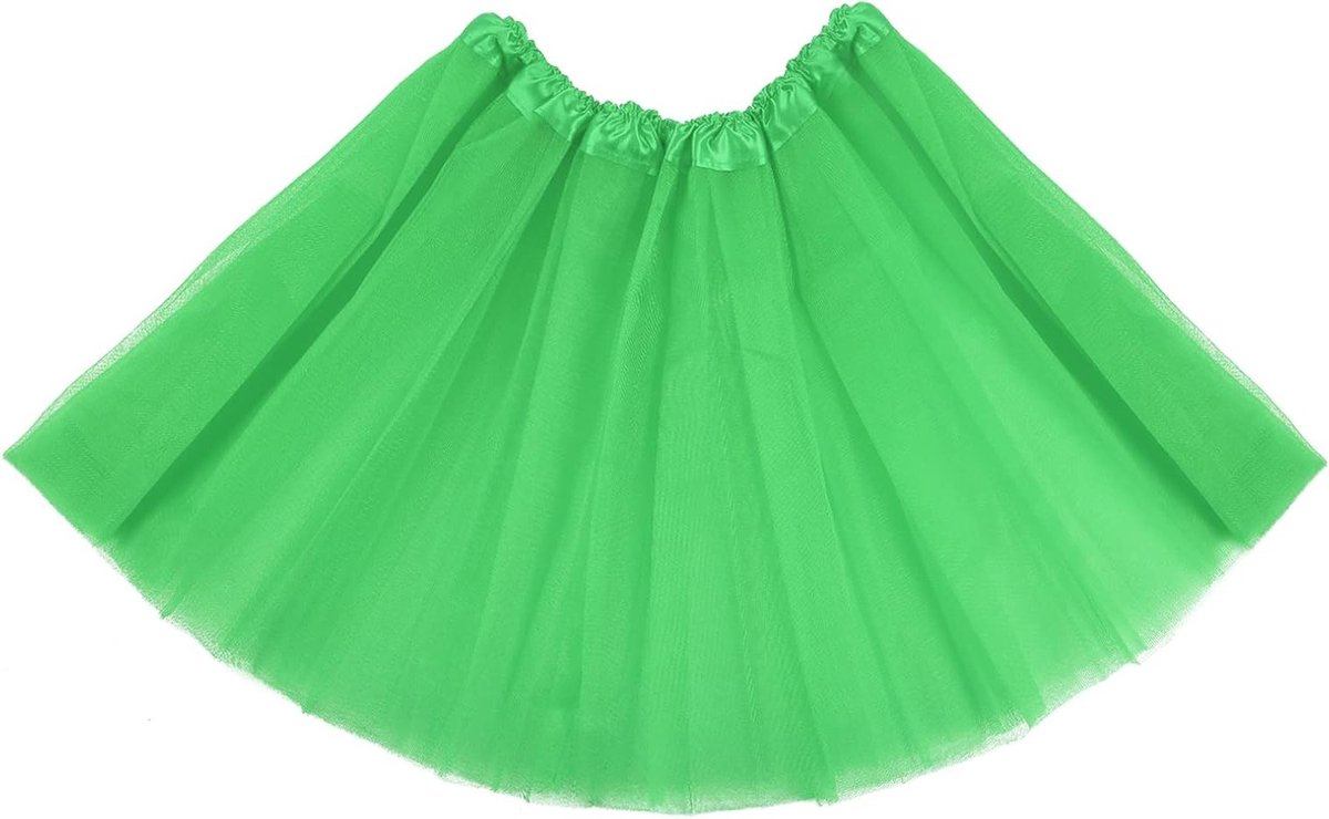 Vintage 50s Tulle Tutu Rok voor Dames - Elegante 3-Lagen Dansrok voor Feestjes en Halloween, Groen, One Size