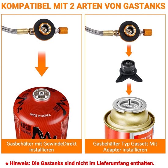 Dailygoody - Campingkooktoestel - 6800 Watt - Winddicht Ontwerp - Compact formaat - Gasfornuis - Ideaal voor kamperen - Lichtgewicht en draagbaar — afbeelding 5
