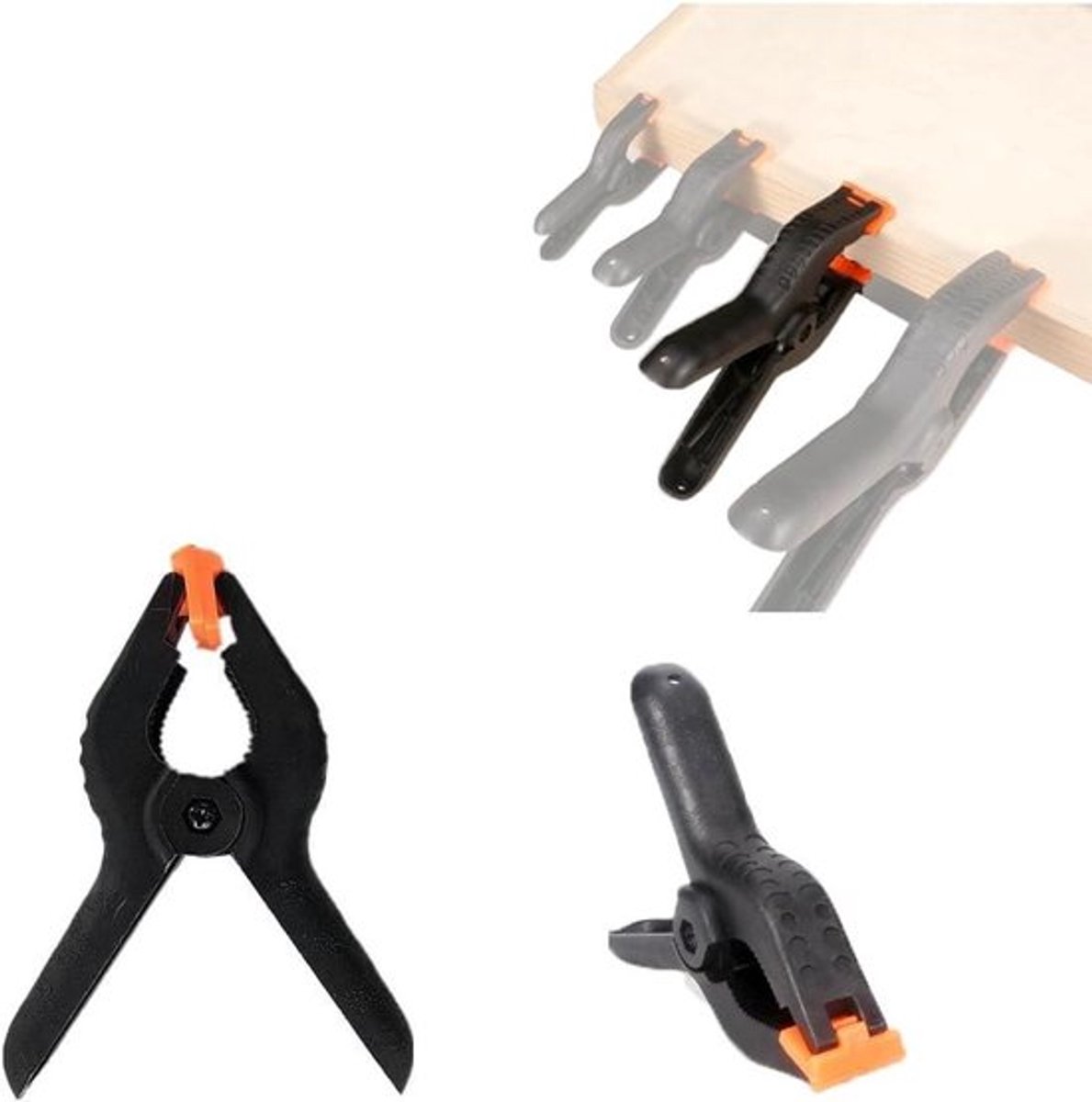 - Achtergrond veerklem - Fotografie - Zwaar belastbaar - Elastisch touw - Foto achtergrond clips - Metaal - Videostudio - Televisie projectie - Landschap - 11,5 cm.