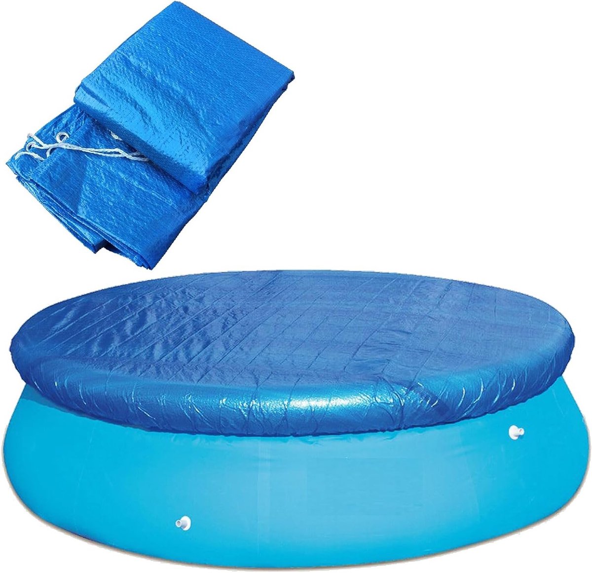 Ronde 6FT Zwembadafdekking, Vouwbare Afdekking met Trekkoord, Eenvoudige Isolatie en Bescherming voor Tuin en Zwembad