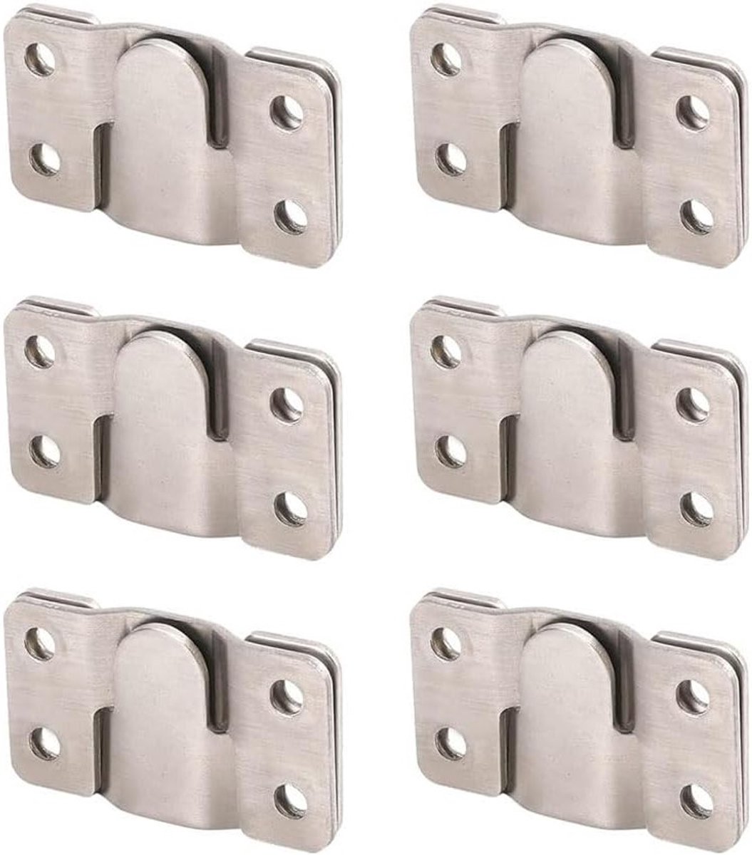 6 Paar Flush Mount Beugels van Koud Gewalst Staal voor Wandmontage van Spiegels, Klokken e