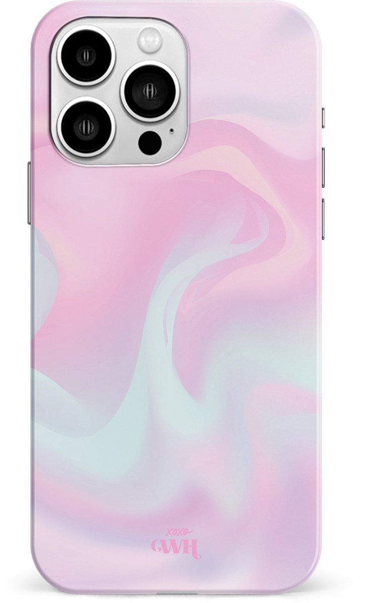 xoxo Wildhearts Sugar Rush - Double Layer - Roze hoesje geschikt voor iPhone 13 Pro Max hoesje - Stevige case geschikt voor iPhone 13 Pro Max - Marmer hoesje beschermhoes - Roze telefoonhoesje