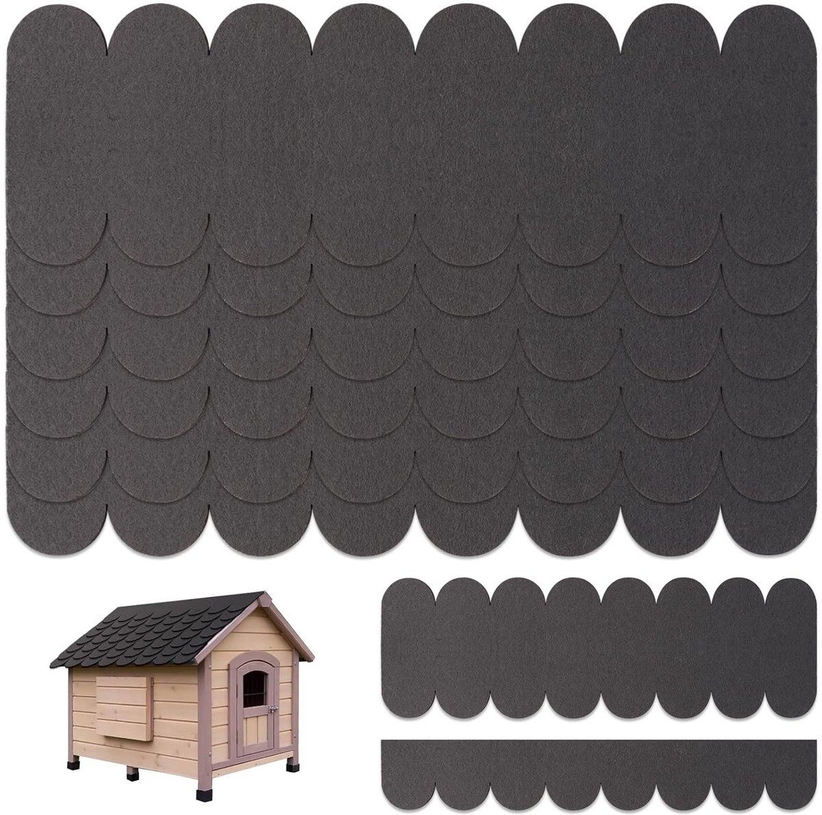 Set van 32 Mini Dakshingles voor Vogelhuisjes - Zelfklevende Waterdichte Dakbedekking voor