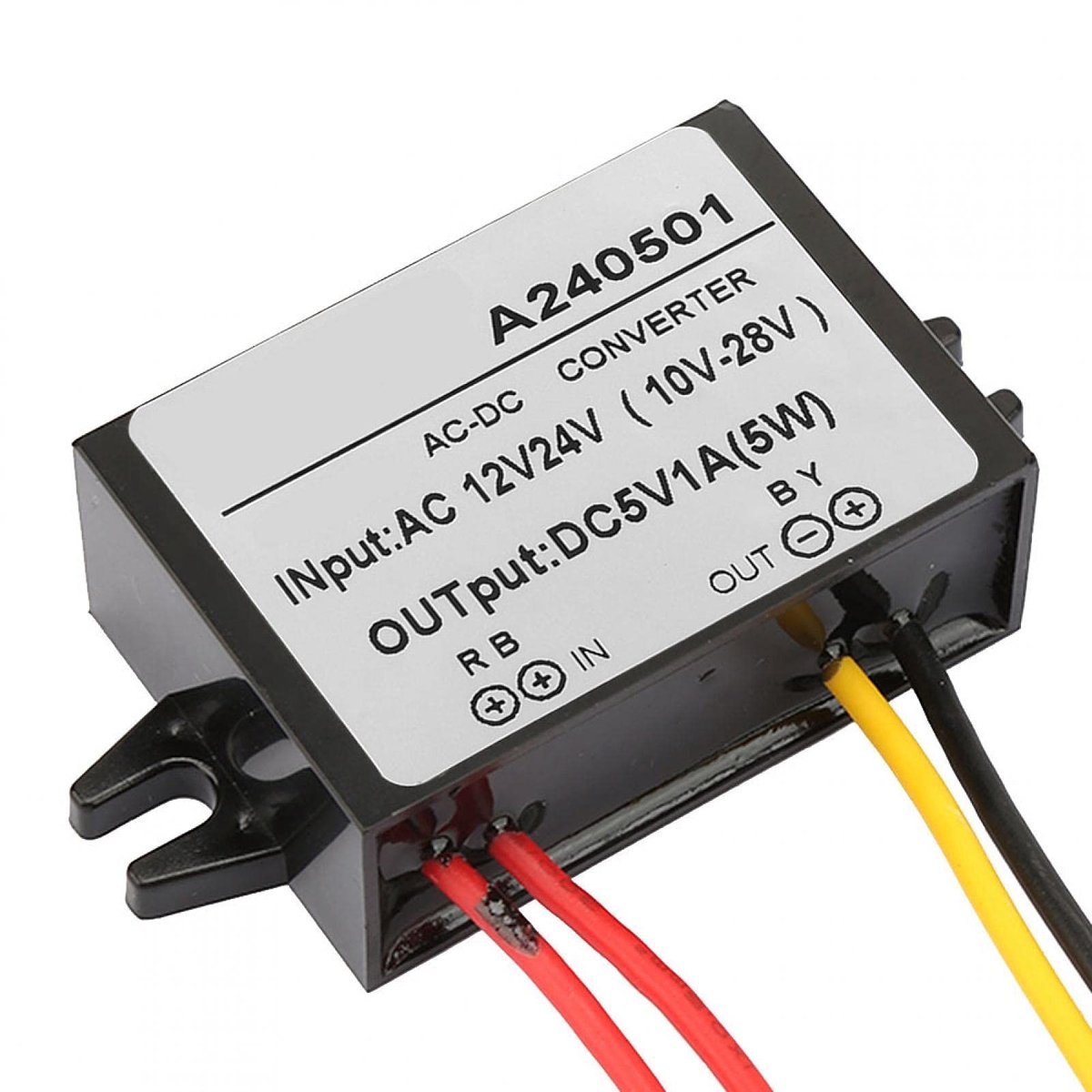 Dailygoody - Step Down Converter - Buck Voltage Converter - Vlamvertragende Behuizing - Waterdicht en Stofdicht - Voor Auto Monitor en Ventilator - 2A