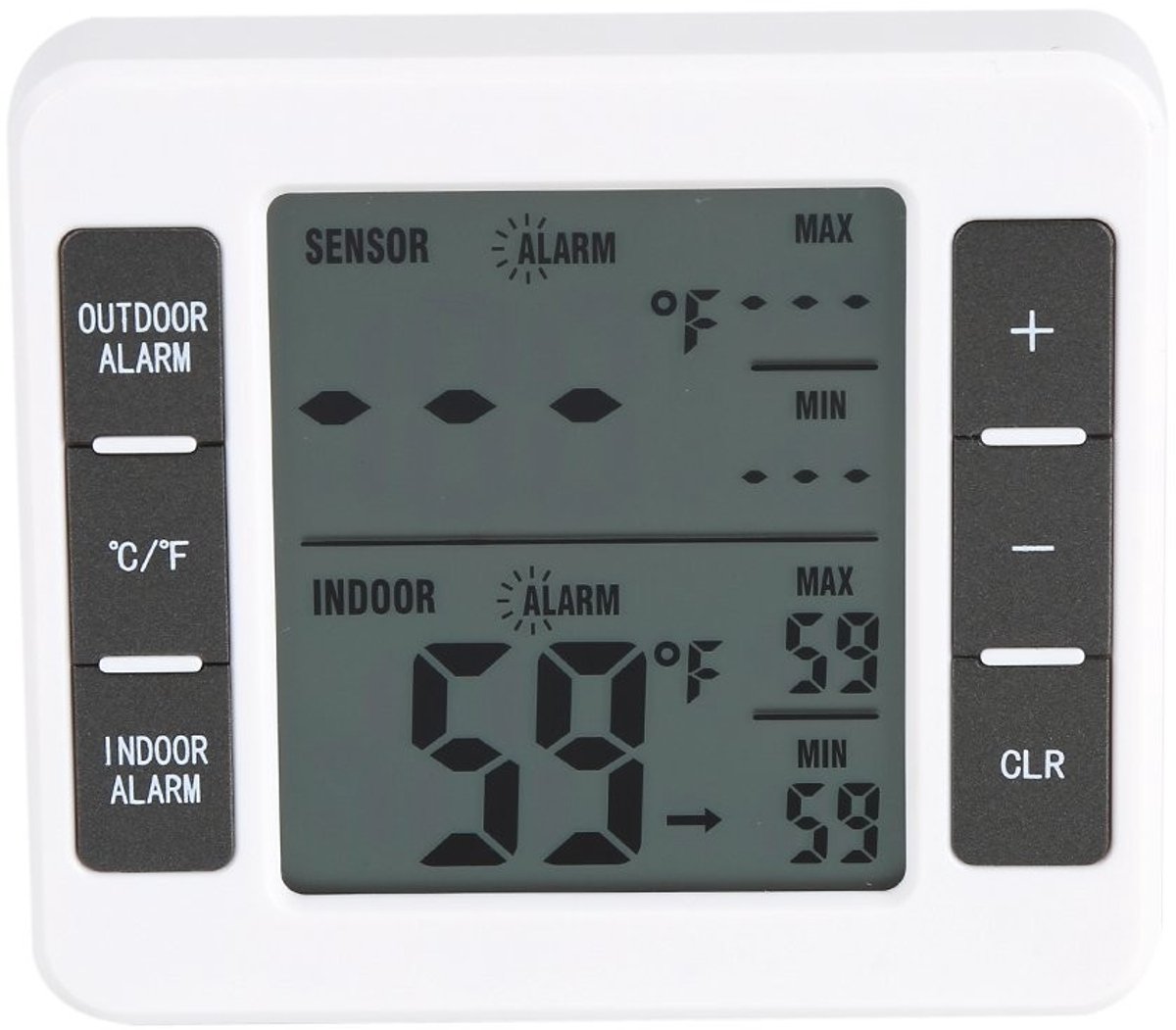 Draadloze koelkastthermometer met alarm en temperatuursensoren - Nauwkeurige meting voor koelkast en vriezer