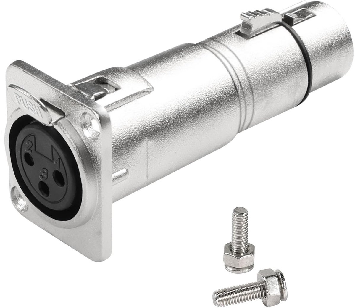 Dailygoody - 3-Pin XLR Socket Microfoon Adapter voor Paneelmontage