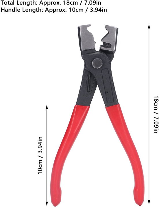 Dailygoody - Slangklemmen Pliers - 18cm Carbon Staal - Zachte Handgreep - Auto Onderhoud - Gereedschap - Professioneel - Voor Auto's — afbeelding 4