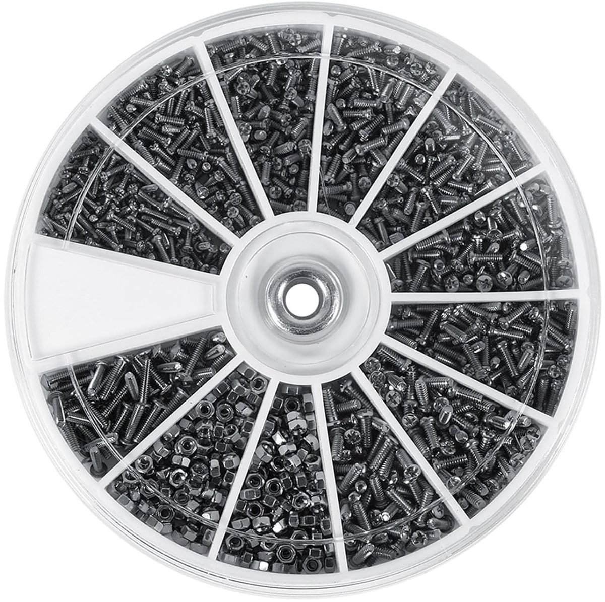 Assortiment van 600 Stuks Kleine Schroeven en Moeren, Geschikt voor Horloges en Brillen, M1 M1.2 M1.4 M1.6