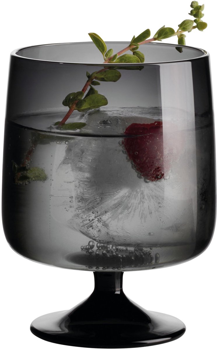 ASA Selection sarabi glas op voet, cocktailglas, wijnglas, drinkglas, waterglas, glas, grijs, 200 ml, 53505009