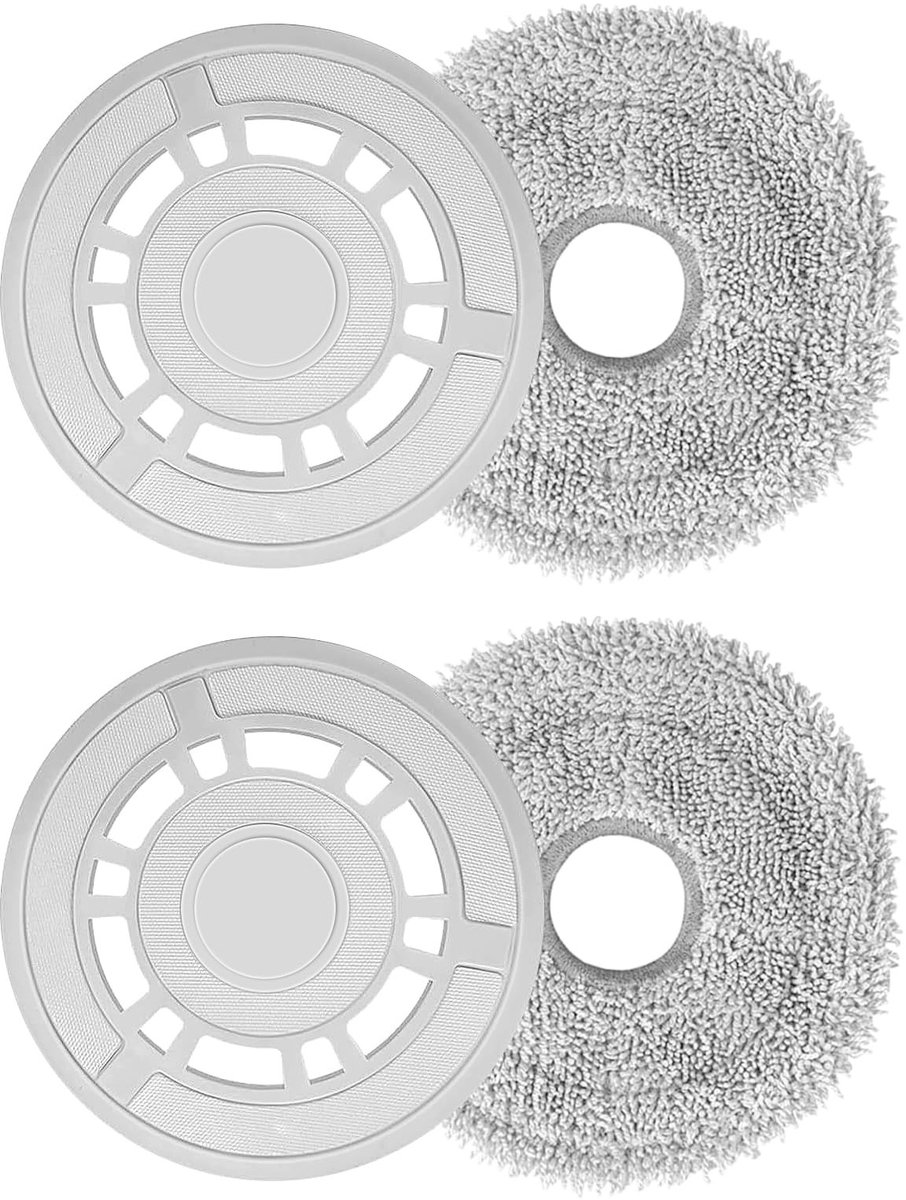 Solidchoice - Dailygoody - Dweildoeken met reservehouder - Vervangbare wisserplaten - Voor Xiaomi X20+ - Vloerreiniging - Geschikt voor Dreame L10S Ultra / L10s Pro
