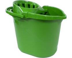 Emmer met zeef - Afwasemmer - Huishoudelijk werk - Met schenktuit - 15 liter - Groen