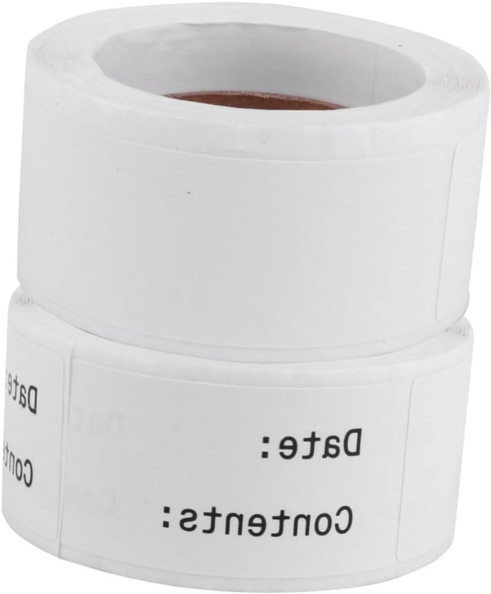 Beschrijfbare Etiketten - Labels Stickers - Voedsel Opslag - Zonder Lijmresten - 6.5X6.5CM - Wit