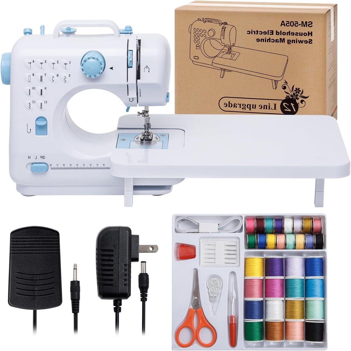 Naaimachine beginners - Hobby naaimachine - Kleding aanpassen - Inclusief uitgebreide starterkit - 26 x 12 x 27 cm
