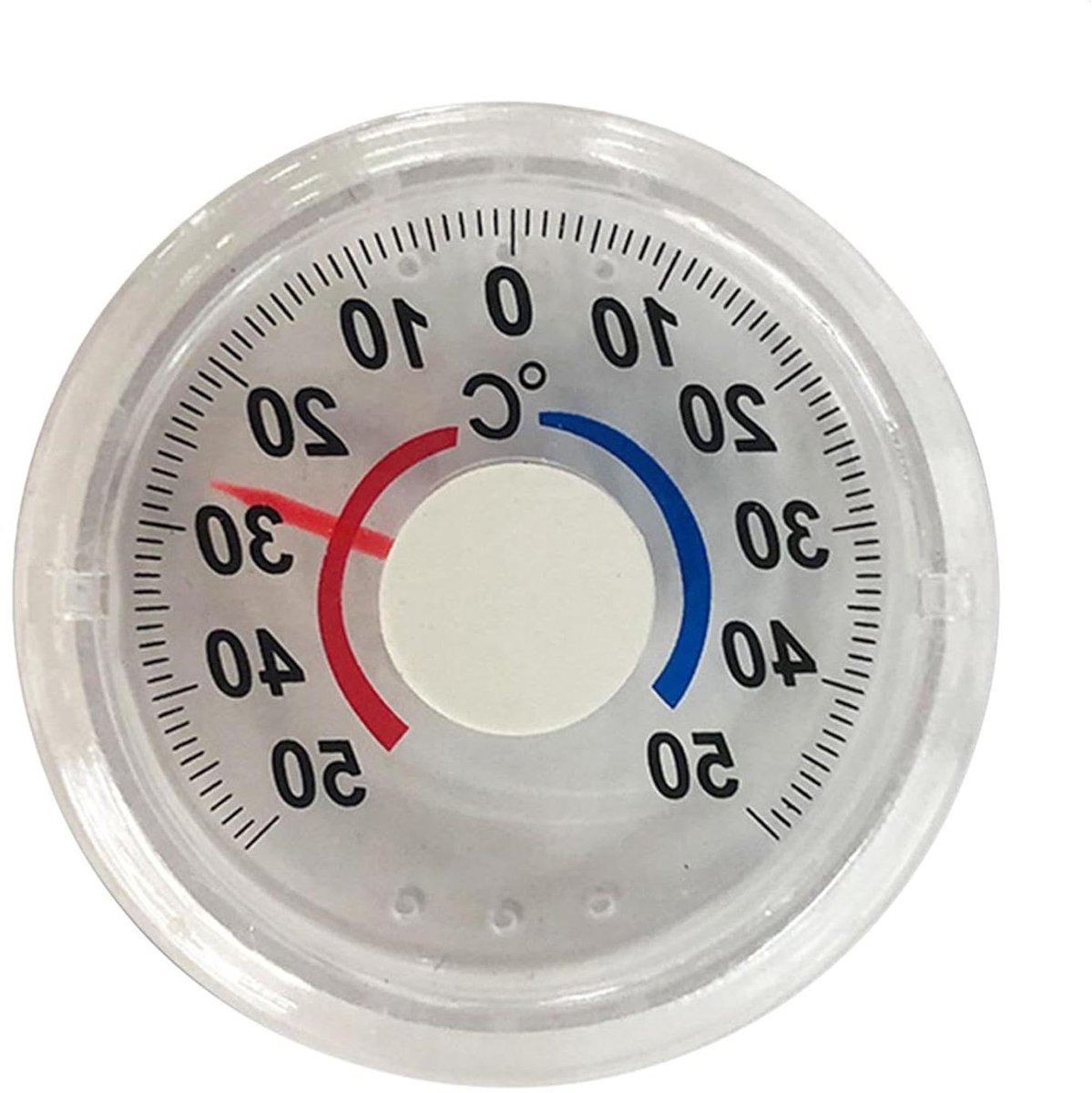 Raamthermometer - Analoge meter - Temperatuur meten - Zelfklevend design - 10 x 9 x 2 cm - Meerkleurig