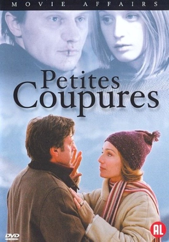 Poster van de film Petites Coupures met een man en vrouw in winterkleding.
