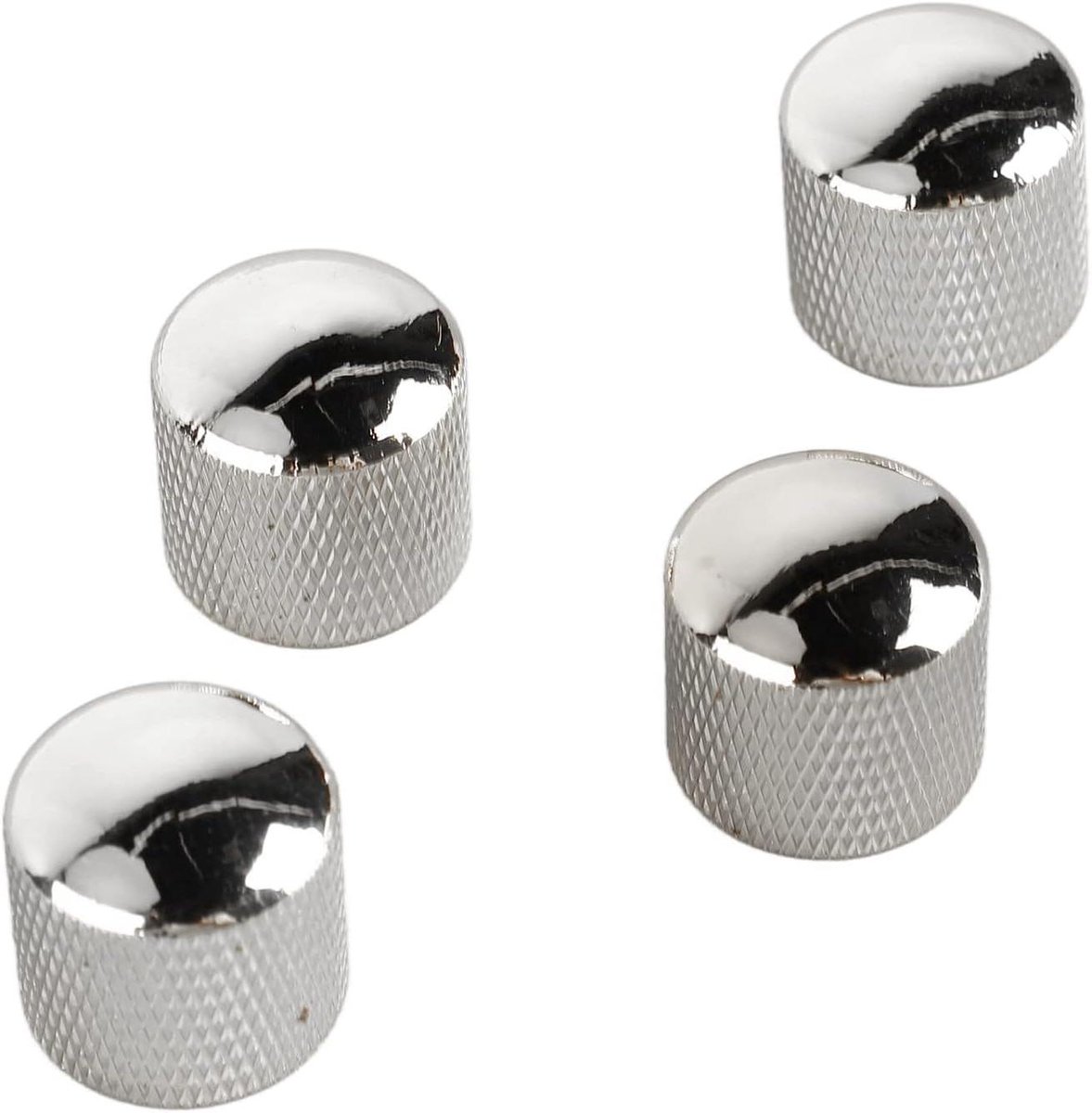 Gitaar Knop Set - Volume Knoppen - Instrument Aanpassen - Metalen Constructie - 4 Stuks - Chroom